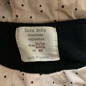 Zara toddler black dress coat